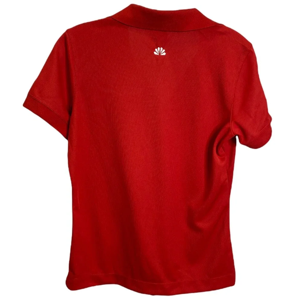 Nike Golf Women's Polo Shirt Dri-Fit Red Short Sleeve NBC Connecticut‎ Logo Sz S